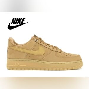 Women's Nike Air Force One '07 WB Low Flax/Wheat-Gum Light Brown AF1 New
